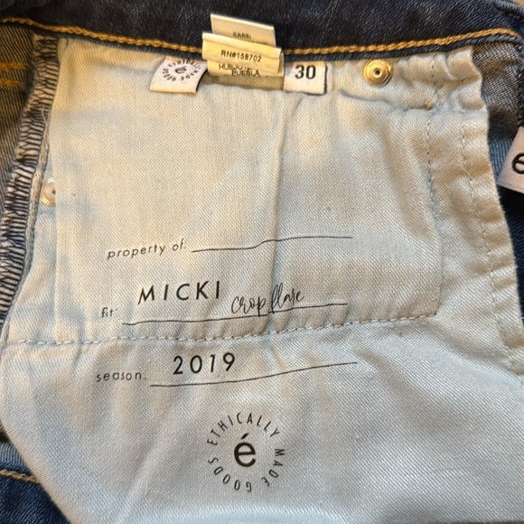Etica Micki Crop Flare Women's Blue Jeans - Picture 3 of 4